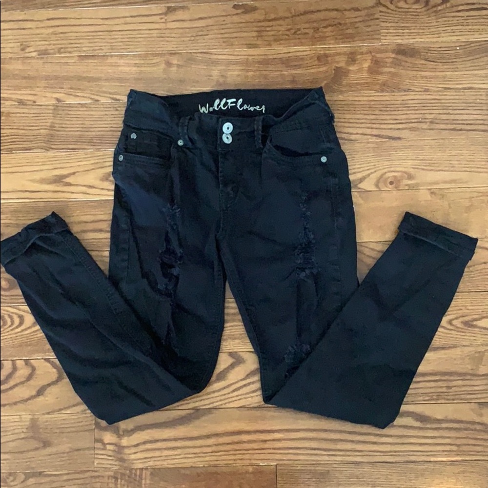 Black Wall Flower Capris. Size 5